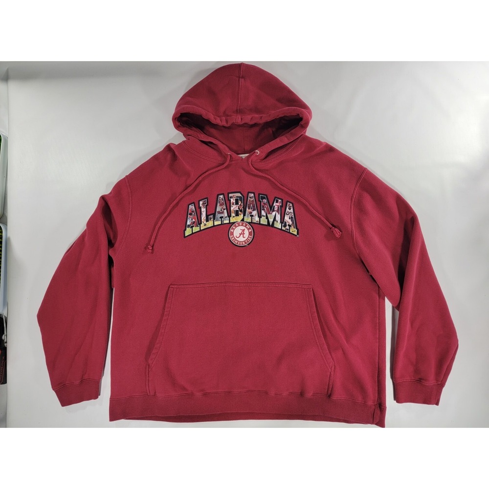 Alabama Crimson Tide Levelwear Hoodie Mens Sz XL Player‎ Photos In Logo Spellout